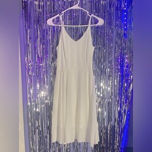 White spaghetti strap dress